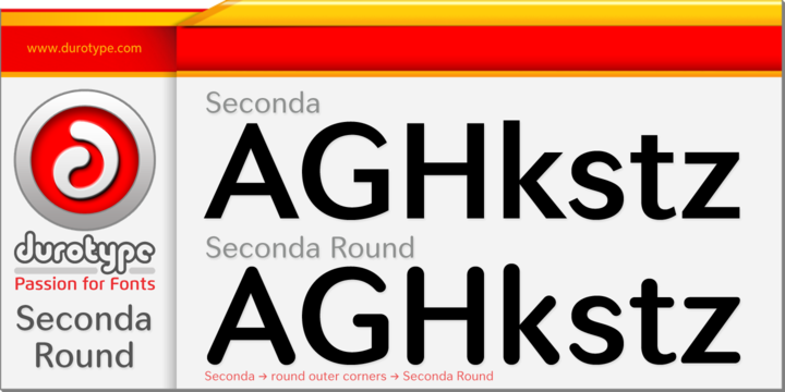 Пример шрифта Seconda Round Bold Italic